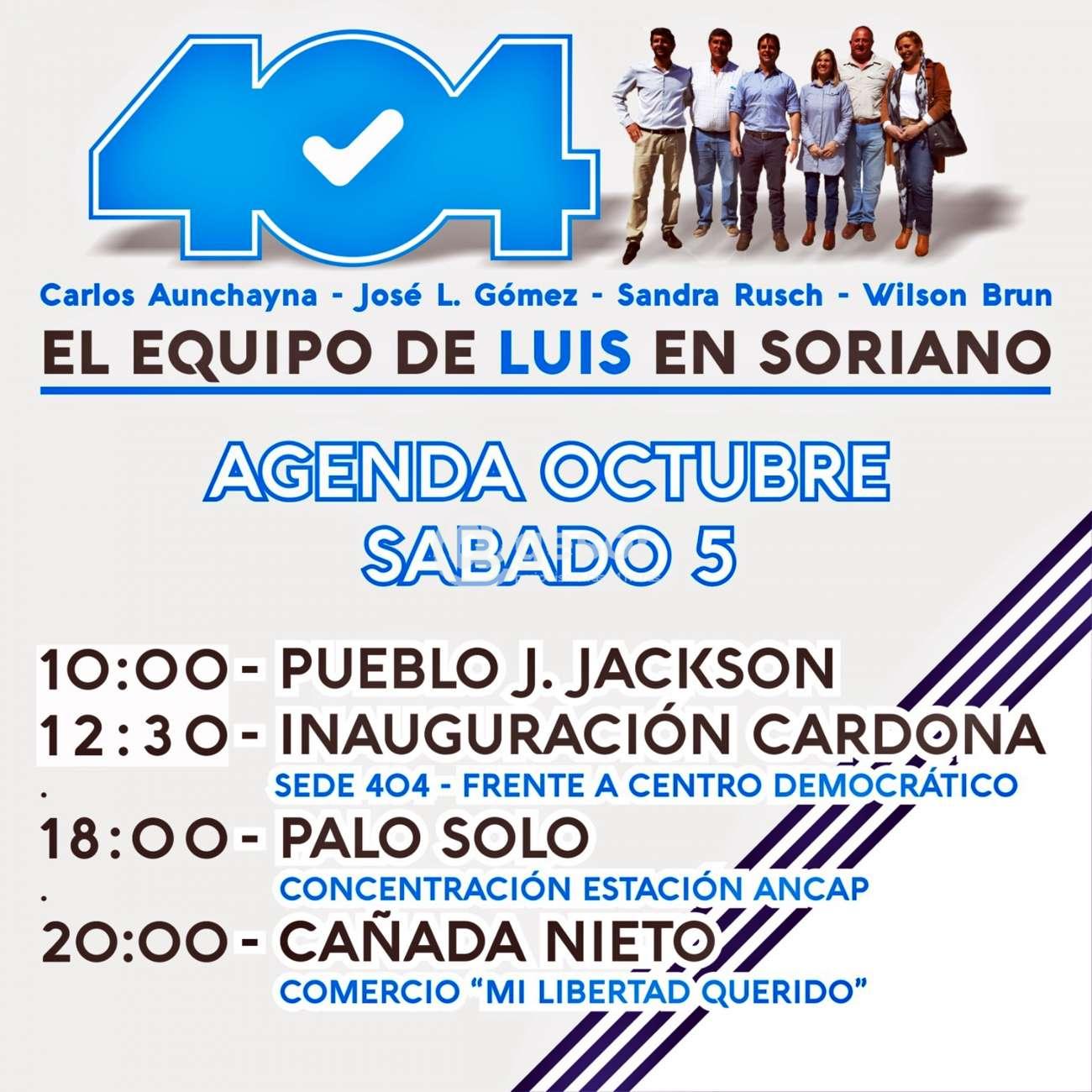 Carlos Aunchayna, José L. Gómez, Sandra Rusch y Wilson Brun junto a Luis y Beatriz